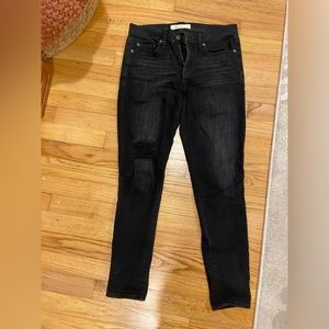 GAP Distress Black Denim Skinny Jeans